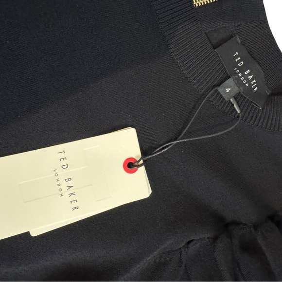 Ted Baker puff sleeve mini dress.  Long sleeve.  ted baker size 4. Us Size 10-12 - Picture 15 of 15